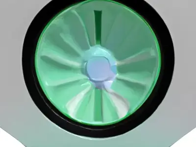 SciFi Green Beam Spotlight 3D model