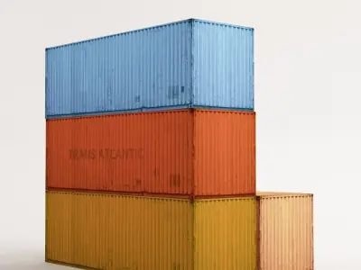 Container 01 Low-poly 3D model