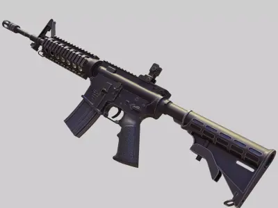 M4 Carbine Free low-poly 3D model