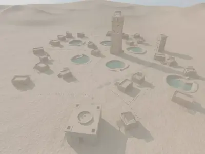 Desert City Pools 3D model