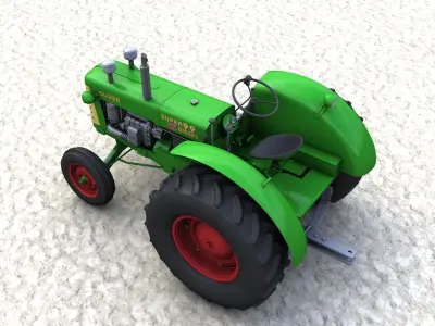 Oliver Super 99 Tractor 1954 3D model