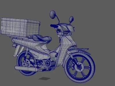 Motorcycle  Daelim  CITI 100 3D model