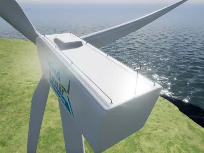 Wind Turbine Low-poly 3D model shop