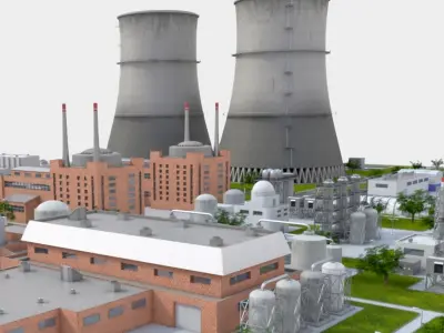Nuclear Power Plant  purchase 3D model