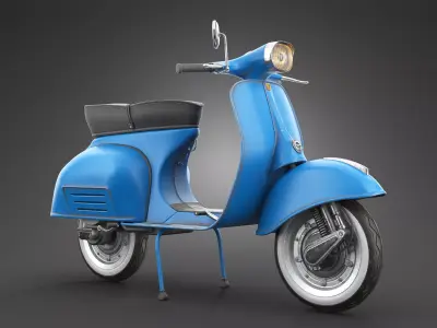 Motor Scooter Vespa PBR 3D model