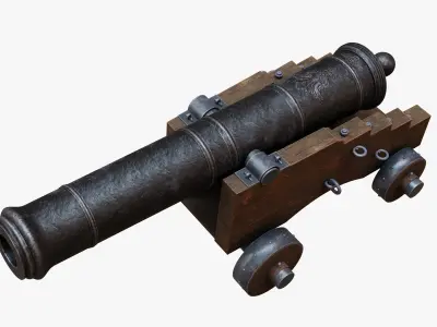 Vintage-Cannon old cannon 3D model