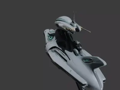 Alien Bio-Mechanical Spaceship Speeder 3D model