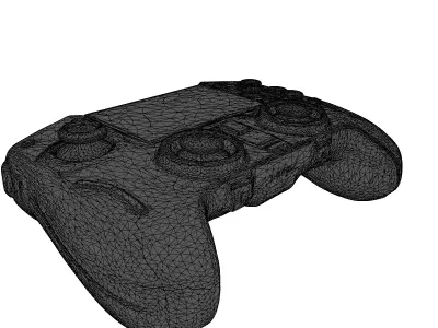 Futuristic Gaming Controller Display 3D model