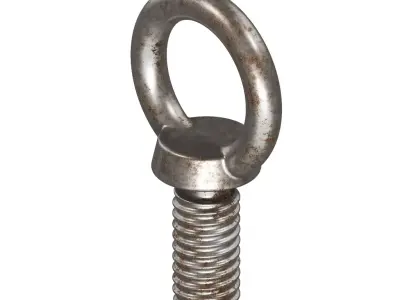 Rusty Steel Eye Bolt 3D model