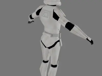 StormTrooper Low Poly Free 3D model