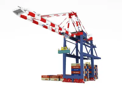 Gantry Container Crane 3D model
