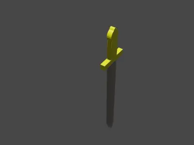 Low poly sword Free low-poly 3D model purchase