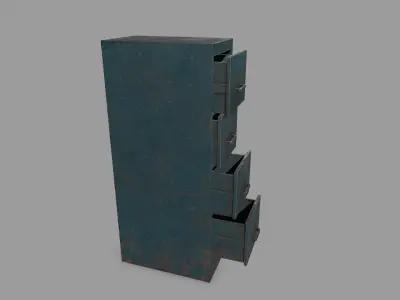 Cabinet metal box Low-poly 3D model purchase