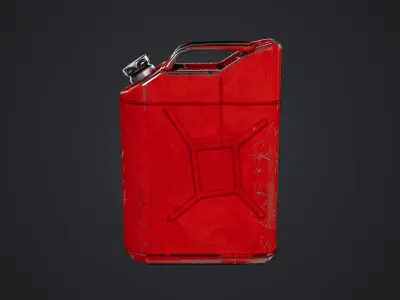 Fuel Can Low-poly 3D model purchase