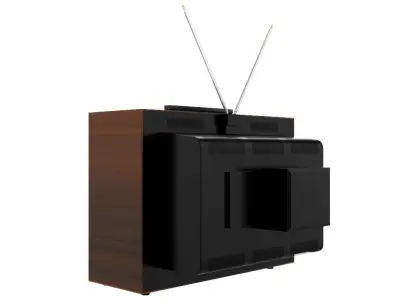 Old color TV 3D model
