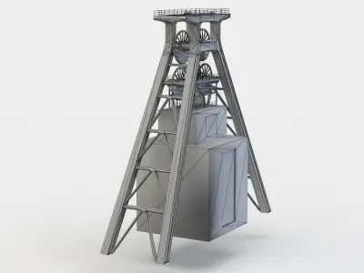 Shaft tower Low-poly 3D model purchase