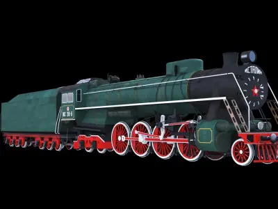 Soviet Locomotive IS 20 3D model