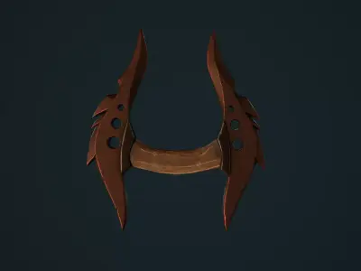 Twinblade - Fantasy knife  Low-poly 3D model