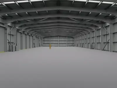 Warehouse Interior 2 Low-poly 3D model