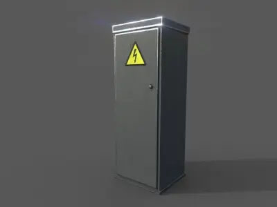 Outdoor Electric Power Control Low-poly 3D model