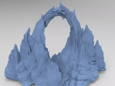 Gothic Cliffs Bridge 3 3D model