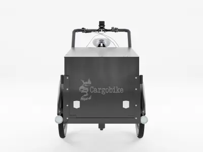 3D Model of Cargobike DeLight Box Low-poly 3D model