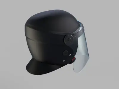 Police protection helmet 3D model