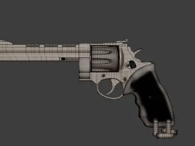 Highly detailed revolver 1 3D model
