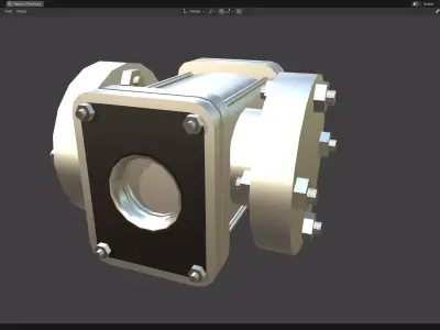 Sight Glass Valve PBR Low-poly 3D model