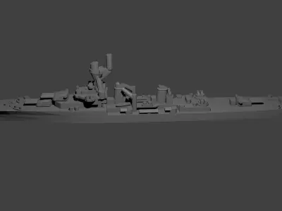 French La Galissonniere Class Cruiser Warship 3D print model