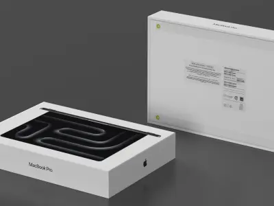 16-inch Apple MacBook Pro Packaging Box 3D model