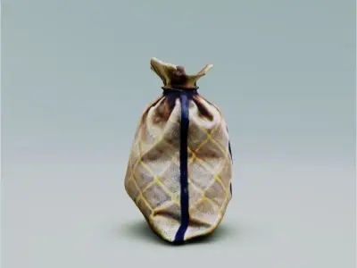 Bag with money 3D model