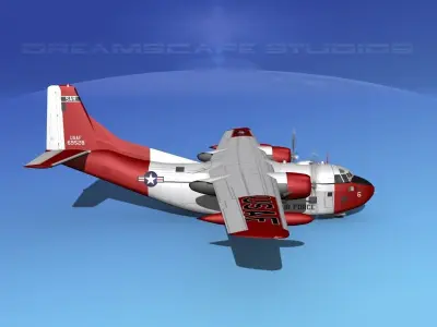 Fairchild C-123B Provider USAF Alaska 3D model
