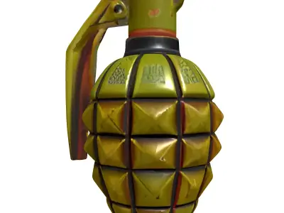 Stylized Combat Grenade 3D Model Low-poly 3D model