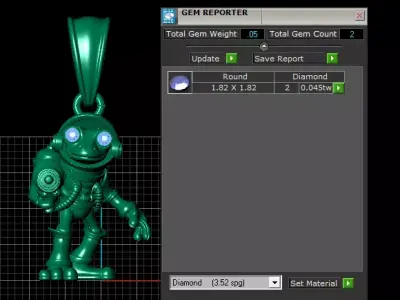 Robot Diver Pendant  3D Printable Model 3D print model