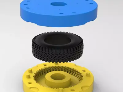 Mold for diecast tire 14 Scale 1 to 10 and 1 to 14 and 1 to 25 3D print model