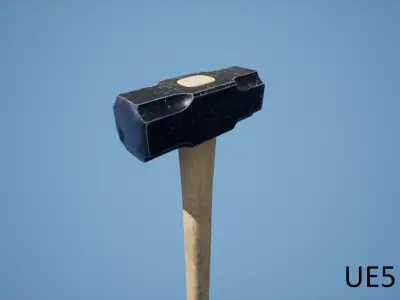 Sledgehammer game-ready props 3d model hammer Low-poly 3D model