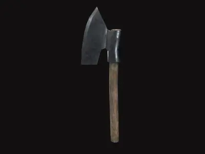 Medieval Axe V03 Low-poly 3D model