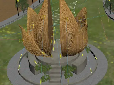 model 3d Bamboo Lotus Pavilion Free 3D model