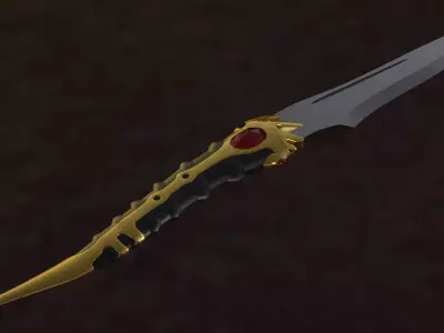 ARYA STARK DAGGER   CATSPAW VELYRIAN STEEL DAGA ZARPA DE GATO  3D model