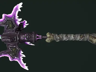 Undead mace Low-poly 3D model