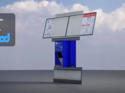 Japanese Railway Ticket Machine 3D model