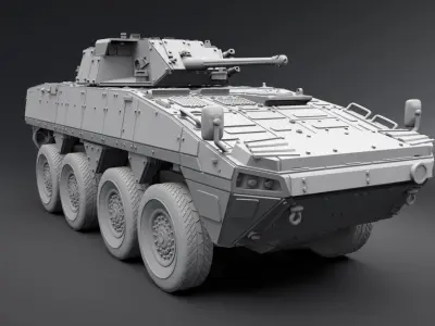 KTO Rosomak Scale model  3D print model