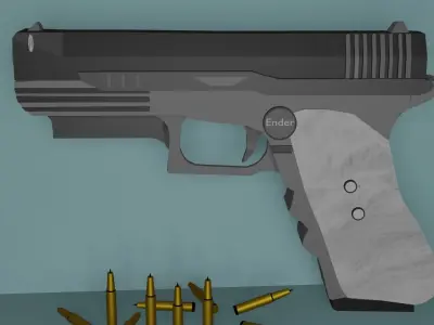 gun for all games and its low poly Free low-poly 3D model