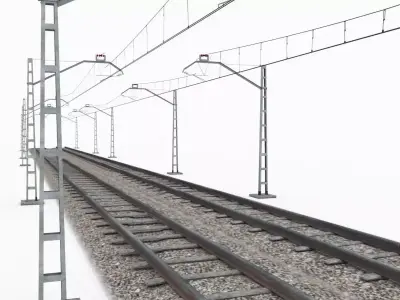 Train Rail 3D model