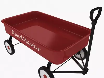 Childs Wagon Low-poly 3D model