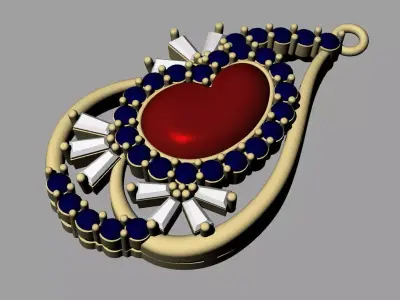 3d printable vintage pendant jewelry 3D print model