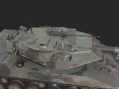 3 coatings of Thai Army Cadillac Stingray Light Tank Low-poly 3D model