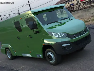 Armored Vehicle Green Simplified 3D model