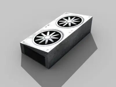 Rooftop Ventilation Unit Low poly 3D model